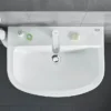 Grohe Bau 550mm 1TH Basin + Half Pedestal