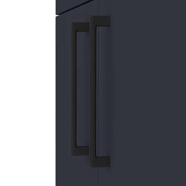 Arezzo 1100 Matt Blue Slimline Combination Vanity Unit (Matt Black Flush & Handles) - Image 3