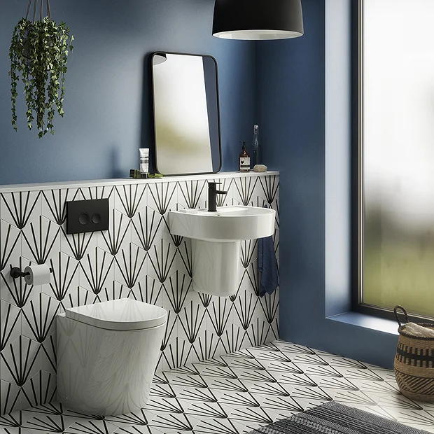 Arezzo 520 Wall Hung Basin 1TH + Semi Pedestal