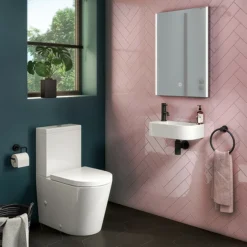 Arezzo 400 X 220mm Curved Wall Hung 1TH Cloakroom Basin