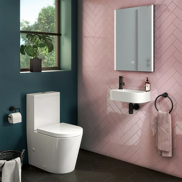 Arezzo 400 X 220mm Curved Wall Hung 1TH Cloakroom Basin