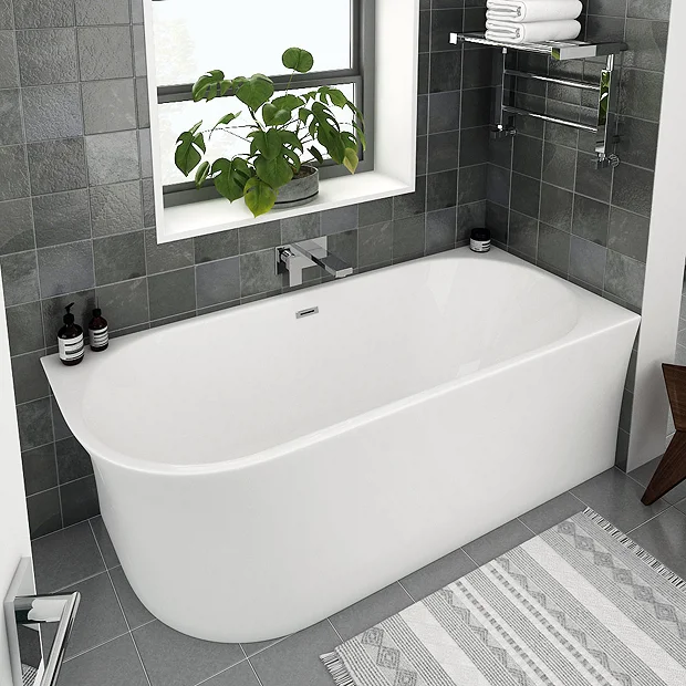 Arezzo 1700 X 750 Modern Curved Corner Bath - Image 2