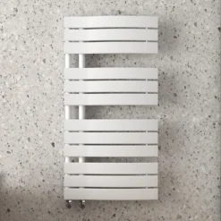 Arezzo Matt White Designer Heated Towel Rail 1080 X 550mm