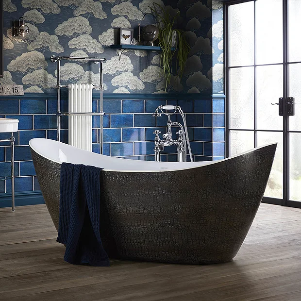 Heritage Alderley Croc Skin Effect Freestanding Acrylic Bath (1730 X 730mm) - Image 2