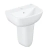 Grohe Bau 450mm 1TH Basin + Half Pedestal