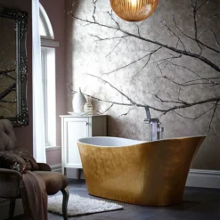 Heritage Holywell Freestanding Acrylic Bath (1710 X 745mm) - Gold Effect