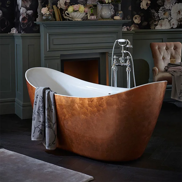 Heritage Hylton Freestanding Acrylic Bath (1730 X 730mm) - Copper Effect - Image 2