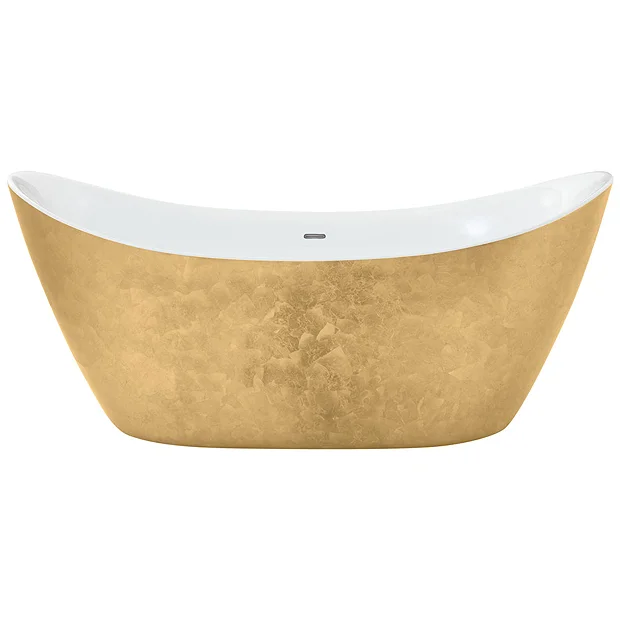 Heritage Hylton Freestanding Acrylic Bath (1730 X 730mm) - Gold Effect