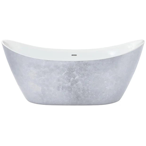 Heritage Hylton Freestanding Acrylic Bath (1730 X 730mm) - Stainless Steel Effect - Image 2