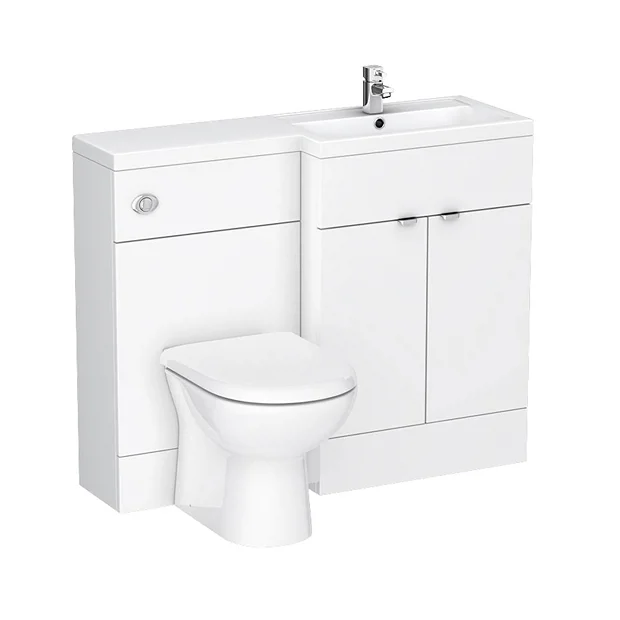 Brooklyn 1100mm White Gloss Combination Furniture Pack - Image 3