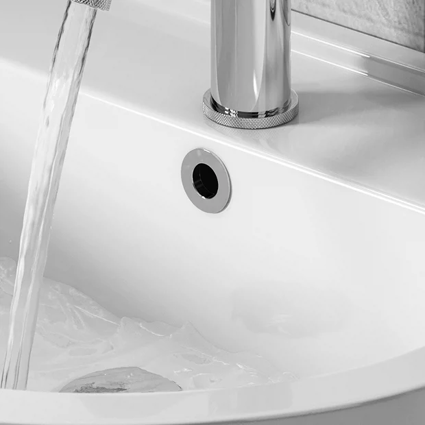 Chrome Plated Brass Basin Overflow Cover Insert Hole Trim - Image 3