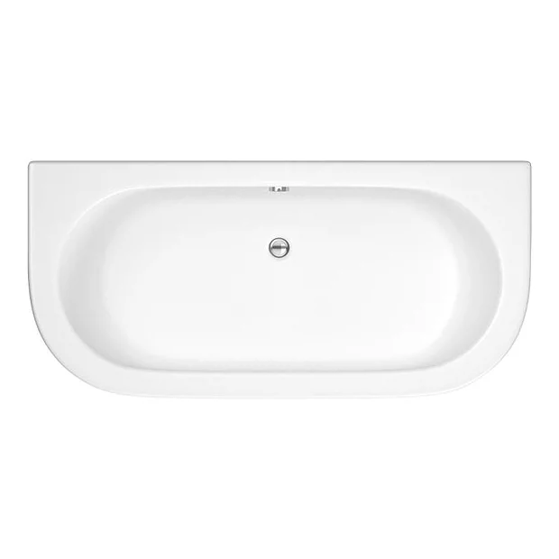 Nuie Shingle 1700mm Double Ended Back To Wall Bath With Panel