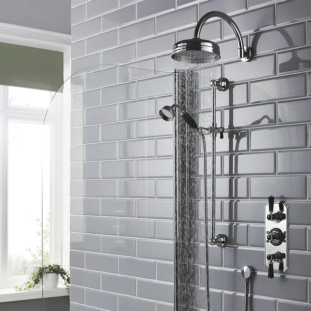 Hudson Reed Topaz Black Triple Concealed Thermostatic Shower Valve