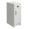 Chatsworth Traditional Grey Double Basin Vanity + Cupboard Combination Unit With Matt Black Handles