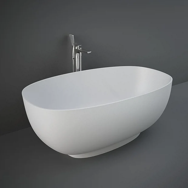 RAK Cloud Matt White Freestanding Bath (1400 X 753mm) - Image 2
