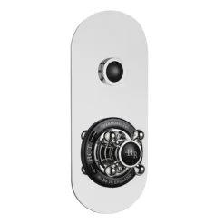 Hudson Reed Topaz Black Traditional One Outlet Push-Button Shower Valve