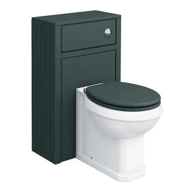 Chatsworth Traditional Green Semi-Recessed Vanity Unit + Toilet Package - Image 5