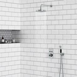 Chatsworth 1928 Traditional Black Two Outlet Push-Button Shower Valve