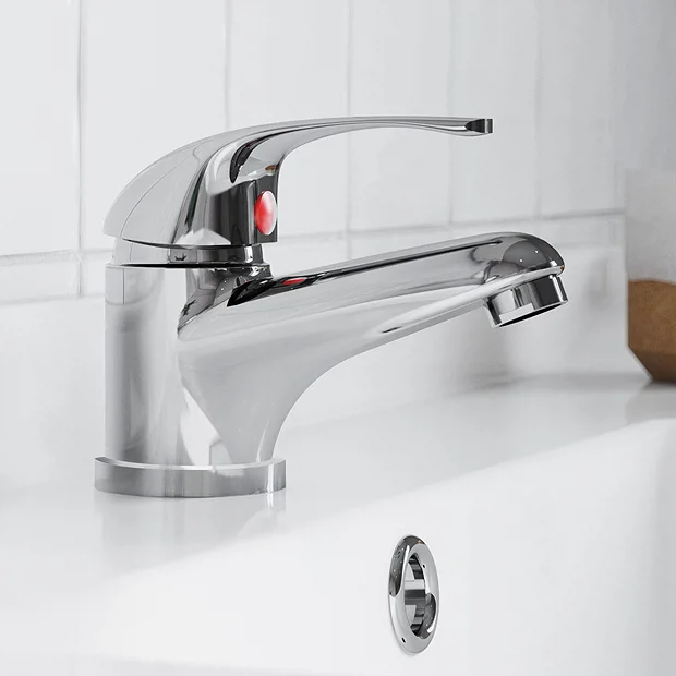 Cove 950mm Cloakroom Vanity Unit Suite + Basin Mixer (Gloss White - Depth 300mm)