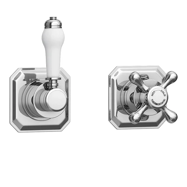 Trafalgar Concealed Individual Stop Tap + Thermostatic Control Shower Valve - Image 3