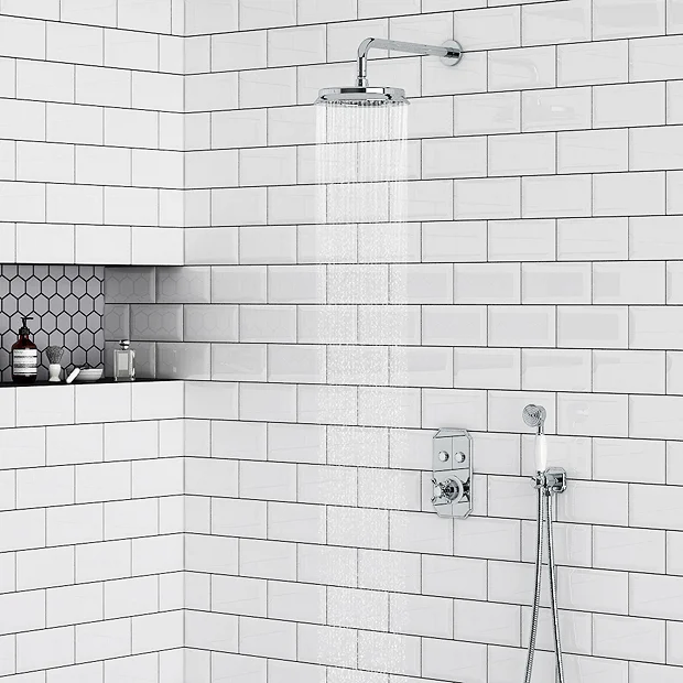 Chatsworth 1928 Traditional Two Outlet Push-Button Shower Valve