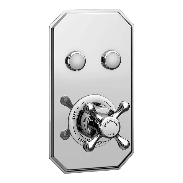 Chatsworth 1928 Traditional Two Outlet Push-Button Shower Valve - Image 2