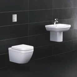 Grohe Euro Ceramic 600mm 1TH Basin + Half Pedestal