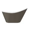 Nova Titanium Silver 1570 Modern Small Free Standing Slipper Bath