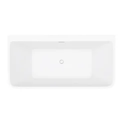 Orion 1500 X 750mm Small Back To Wall Modern Square Bath