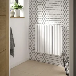 Hudson Reed Revive 600 X 586mm Horizontal Double Panel Radiator - Gloss White