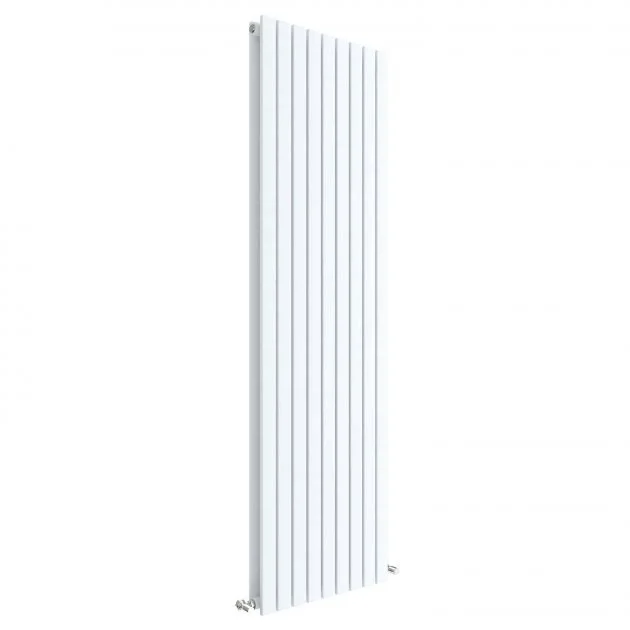 Hudson Reed Sloane 1800 X 528mm Vertical Double Panel Radiator - Satin White - Image 2