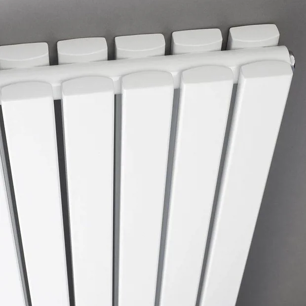 Hudson Reed Sloane 1800 X 528mm Vertical Double Panel Radiator - Satin White - Image 3