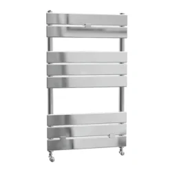 Malham Straight Flat Panel Heated Towel Rail - W500 X H840mm - Chrome