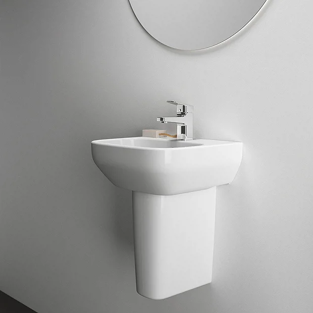 Ideal Standard I.Life A 400mm 1TH Handrinse Basin + Semi Pedestal