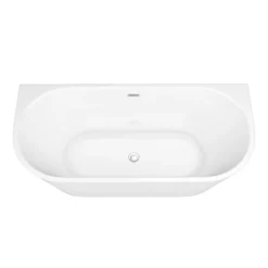 Apollo Back To Wall Modern Curved Bath (1700 X 800mm)