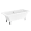 Milan 1520 Square Modern Roll Top Bath With Legs