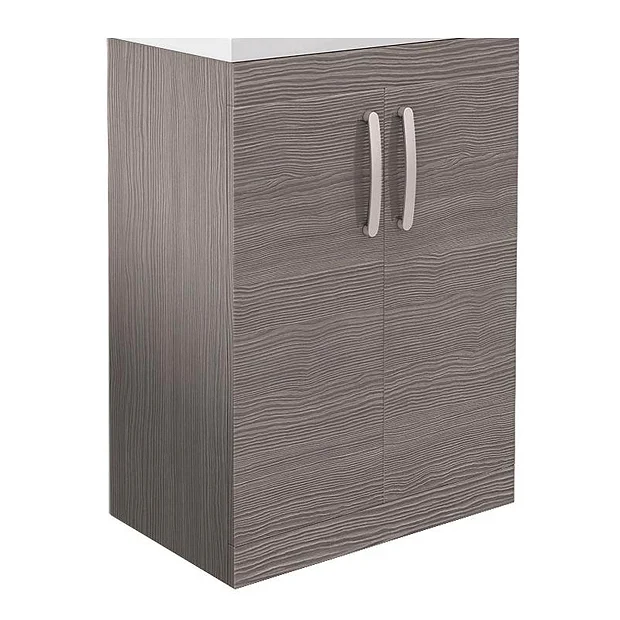 Brooklyn 600mm Grey Avola Floor Standing Vanity Cabinet (excluding Basin) - Image 2