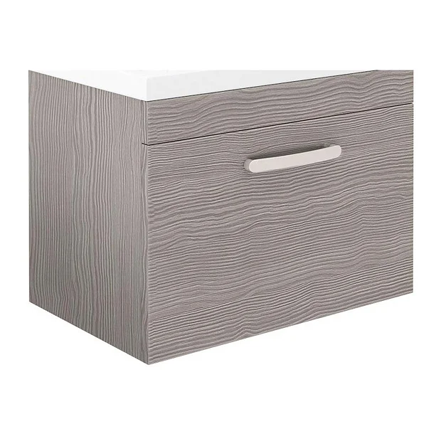Brooklyn 600mm Grey Avola Wall Hung Vanity Cabinet (excluding Basin) - Image 2