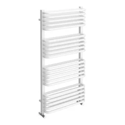 Monza 500 X 1000 White Designer D-Shaped Heated Towel Rail