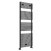 Monza Matt Black 1450 X 500 Round Bar Heated Towel Rail
