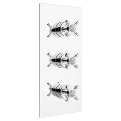 Bristan - 1901 Concealed Dual Control Three Handle Thermostatic Shower Valve - Chrome