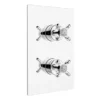 Bristan - 1901 Thermostatic Recessed Dual Control Shower Valve - Chrome