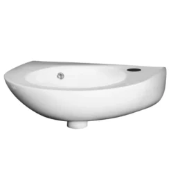 Nuie - Round 350mm Wall Hung Cloakroom Basin - 1 Tap Hole
