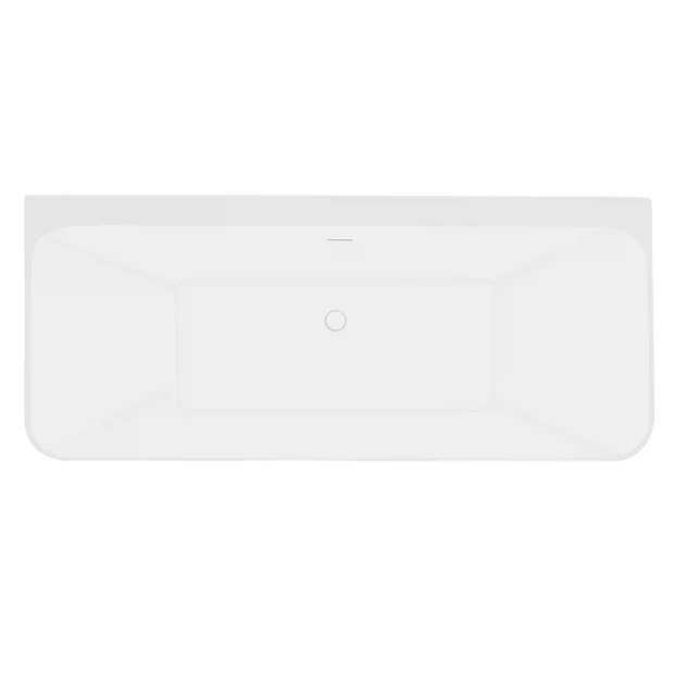 Orion Matt Grey Back To Wall Modern Square Bath (1700 X 740mm) - Image 5