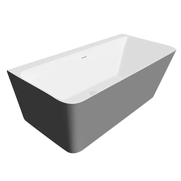 Orion Matt Grey Back To Wall Modern Square Bath (1700 X 740mm) - Image 6
