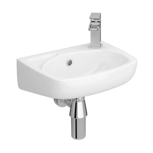 Nuie 350mm Wall Hung Basin - 1 Tap Hole - Image 2
