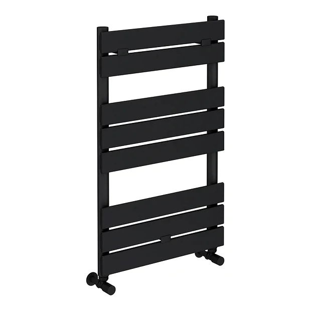 Milan Matt Black 840mm X 500mm Heated Towel Rail - Image 4