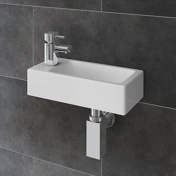 Rondo Wall Hung Small Cloakroom Basin Package - Image 2
