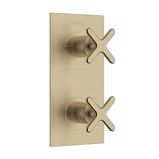 Heritage Salcombe 1 Outlet Concealed Thermostatic Shower Valve - Brushed Brass