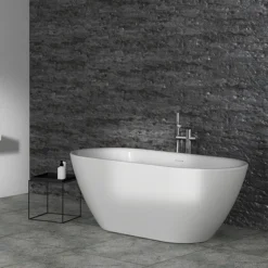 Ideal Standard Adapto 1550 X 750mm Oval Freestanding Double Ended Bath With Clicker Waste